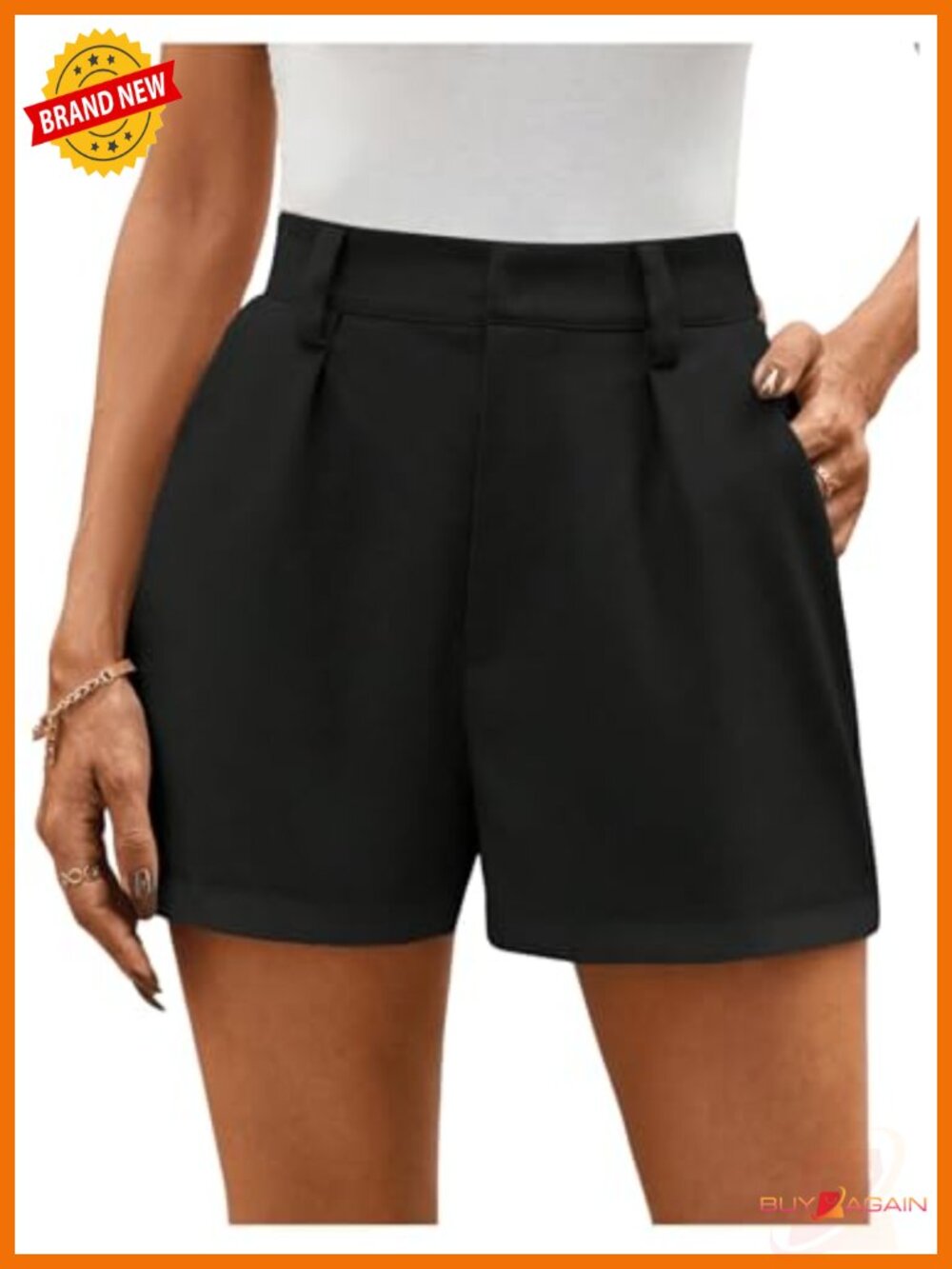 Tailored Plaid High Waisted Mini Shorts Business Casual